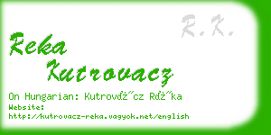 reka kutrovacz business card